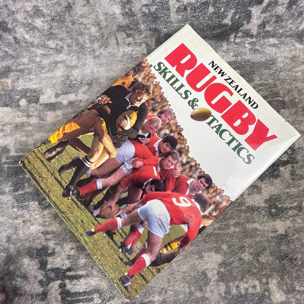 New Zealand Rugby Skills & Tactics Hardcover Book All Blacks Vintage Sports